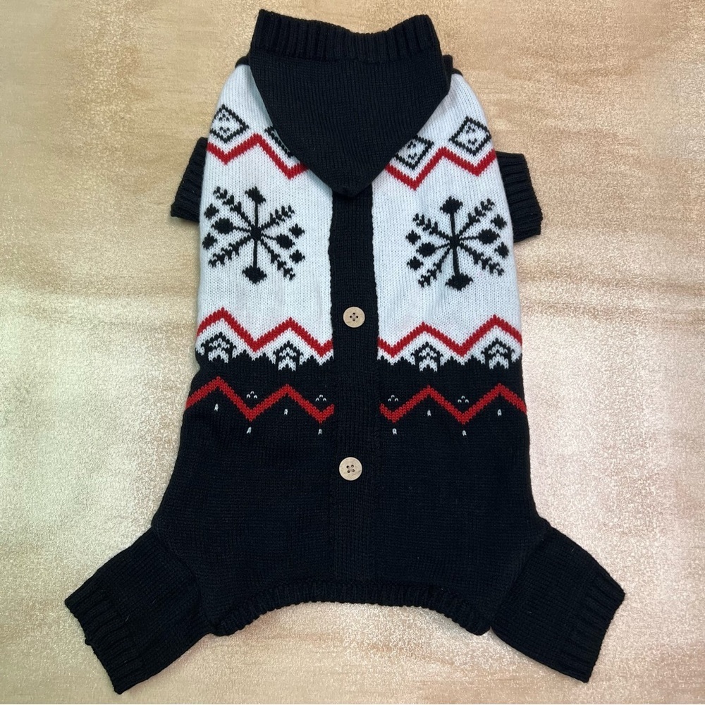 Dogs Knitted Christmas Holiday Sweater Wonderland Size M
